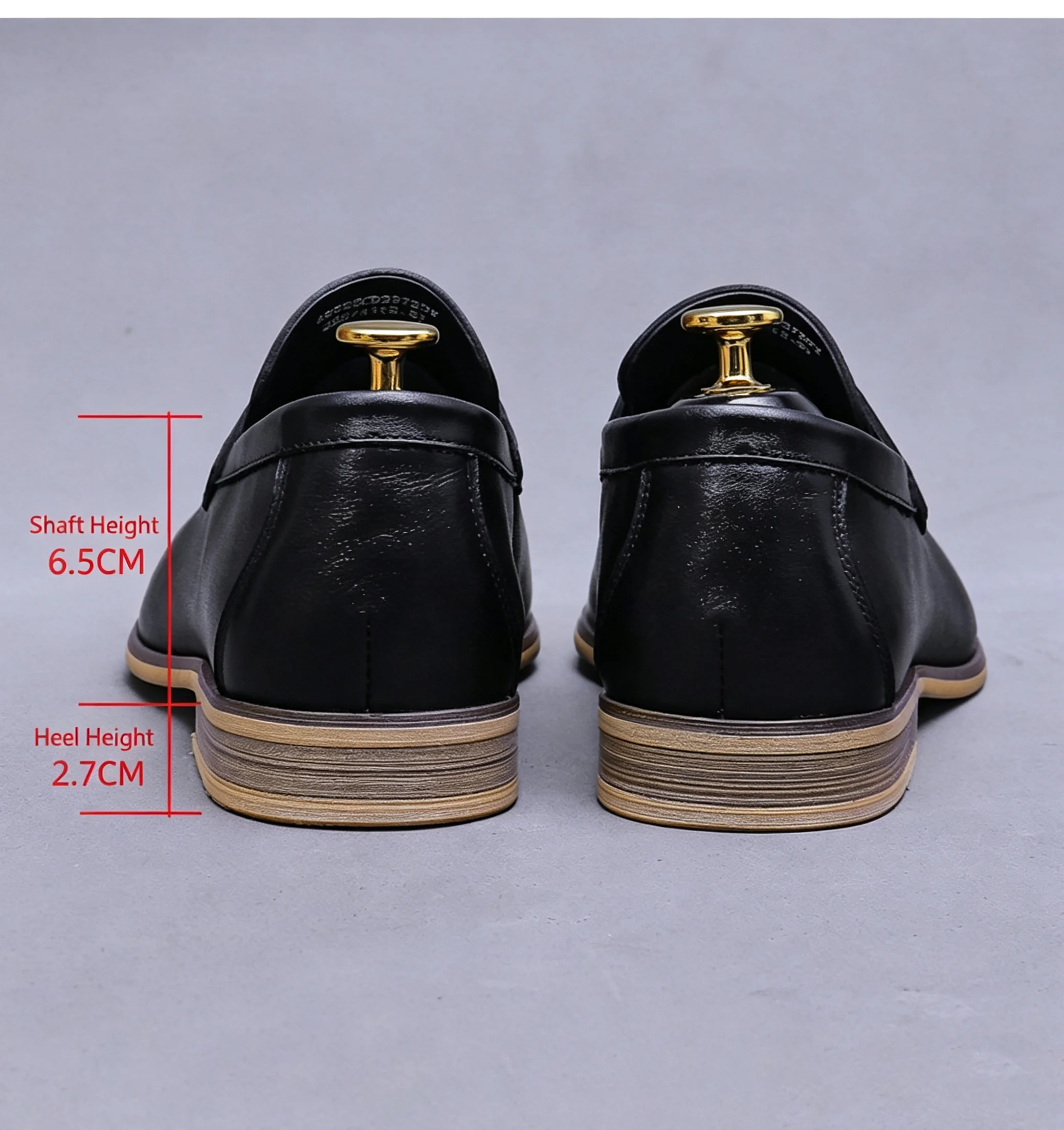Men Tassel Genuine Leather Loafers Two Tone Burnish Square Toe Low Block Heel Slip On Formal Dress Shoes for Business Daily Wear