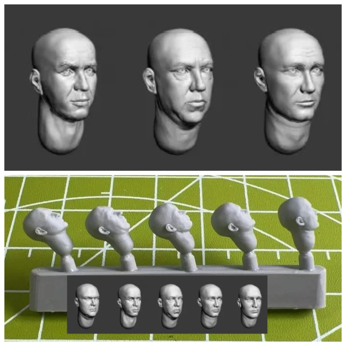 

1:35 Resin Model GK Character Head Modification, Replacement Parts, Model