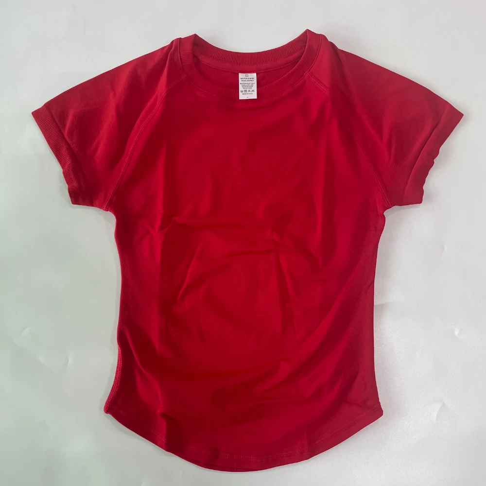 Langärmliges Kurzarm-Top für Damen, Fitness-Crop-Top, leichtes Yoga-Top, dehnbares Workout-Shirt, Lauf- und Sportshirt – Detail 16