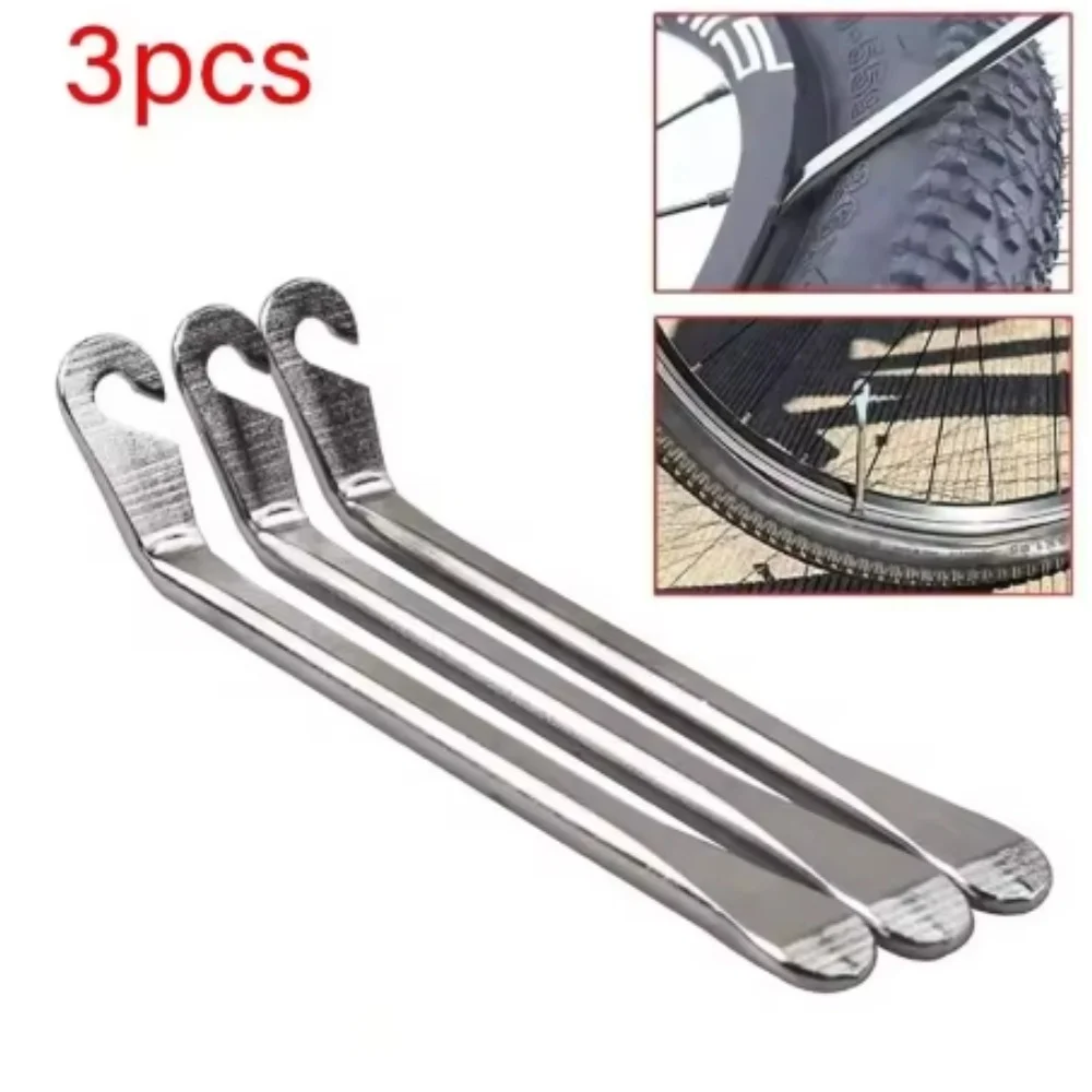 AliExpress NONE 3PCS Bicycle Tyre Lever Tube Remover Tool Stainless Steel MTB Road Cycling Wheel Repair Tools Bike Tire Opener Crow Bar