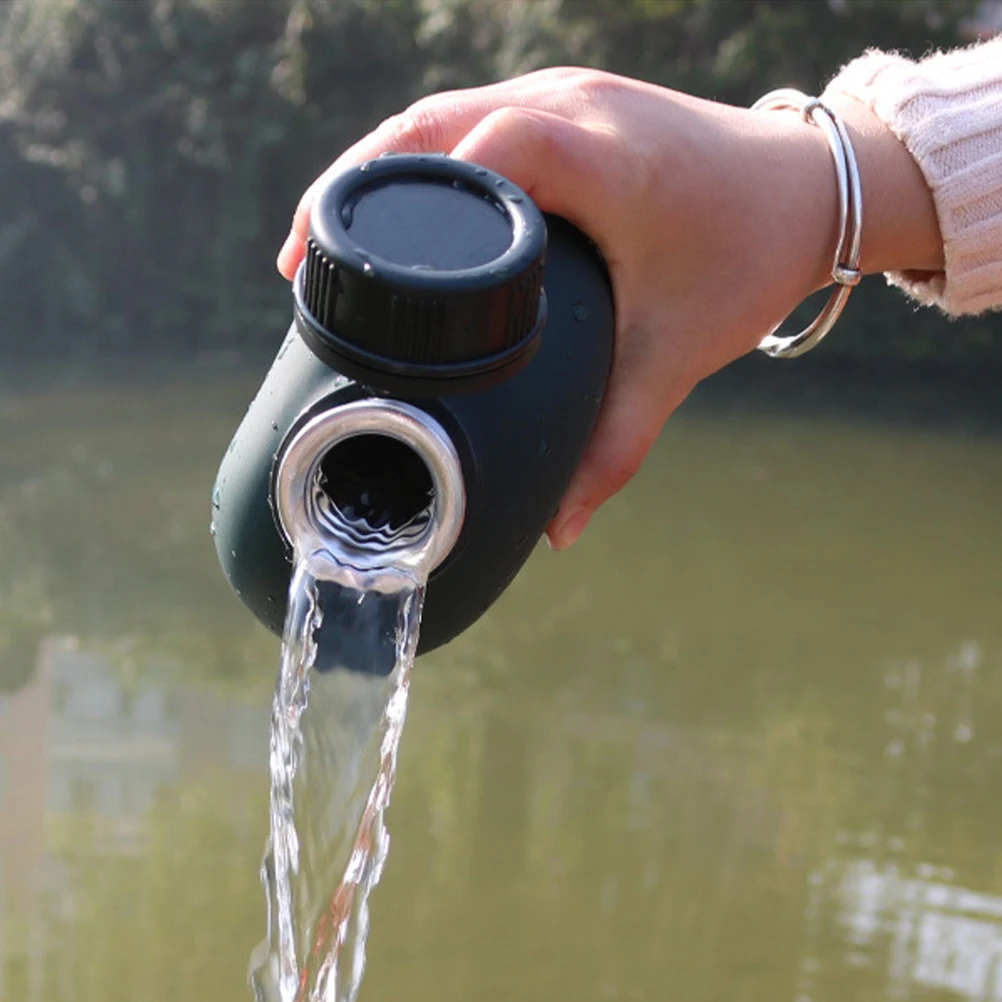 

1 set 1 Set Camouflage Military Canteen 1L Heavy Aluminum Water Bottle No Leak Seal Snap Closure Hiking Camping Survival Kettle