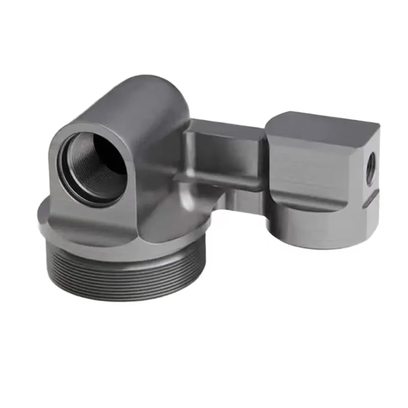 CNC machined orange anodized aluminum alloy optical lens / mechanical connection threaded sleeve