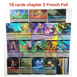 Disney Lorcana Into the Inklands Chapter 3 Proxy, papel de aluminio francés, alta calidad, ursula, chernabog, jafar, kida, mickey mouse, tarjeta de juego TCG