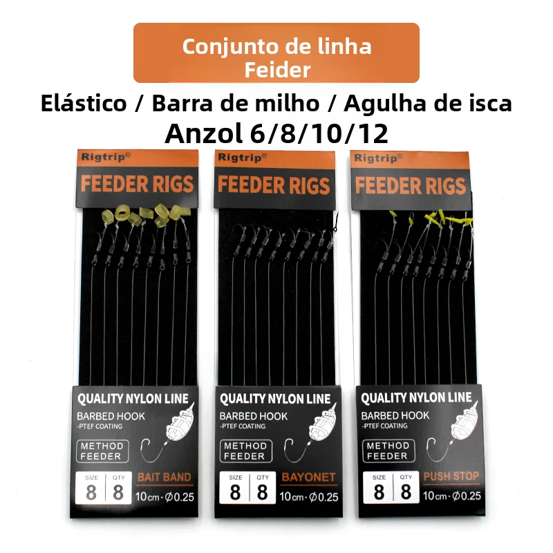 anzol-de-nylon-com-acabamento-barbado-para-carpa-e-peixe-ruivo-equipamento-de-pesca-dongborui-feeder-rig-produto-acabado-e