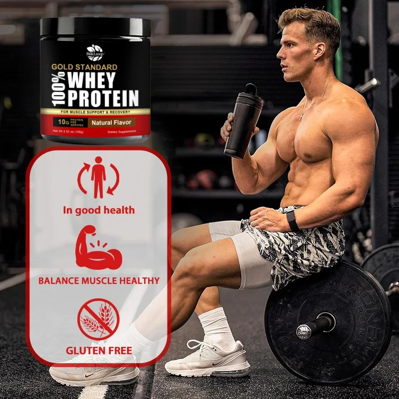 Gold Standard Whey Protein Powder Natural Flavor Support Muscle Recovery & Muscle Growth, Gym Fitness Nutrition Supplement