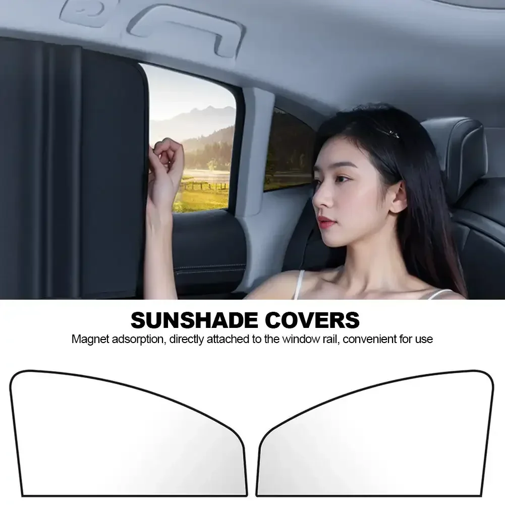 Magnet Car Side Window Curtain Privacy Curtains for Car Sun Shade Summer Sunshades UV Reflection Front/Back Window