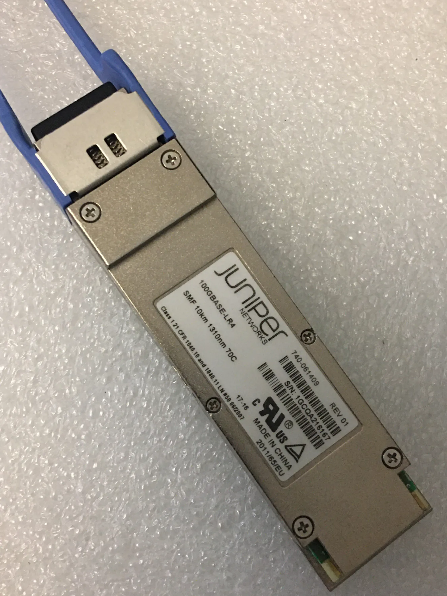 

Juniper Networks 100G Optical Fiber QSFP-100GBASE-LR4 SMF 10km 1310nm 740-061409 740-058732/Juniper 100G Fiber Transceiver