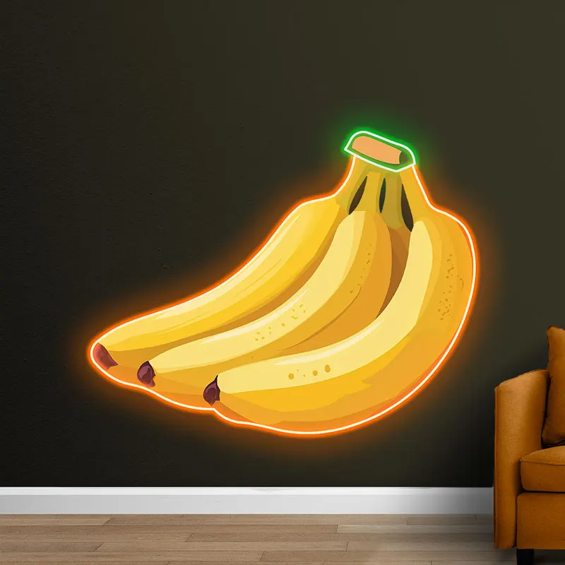 Banana LED Neon Light – Fun and Playful Fruit-Inspired Decor for Kitchens, Cafes, and Parties! Brighten up any space with style!