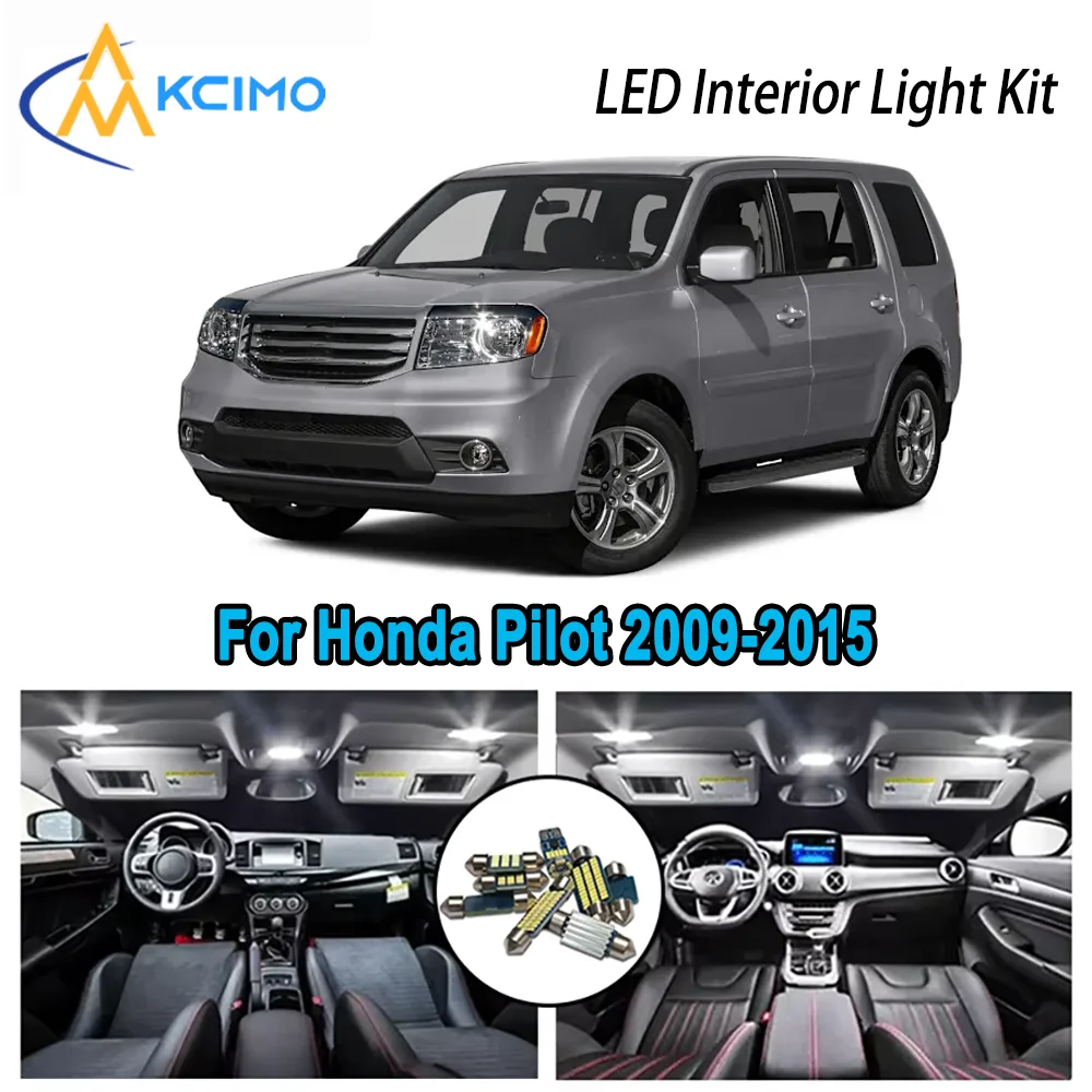 

High-Quality LED Interior Kit for Honda Pilot 2009-2015 2010 2011 2012 2013 Premium Error-Free Dome Map Trunk Automotive Lamps