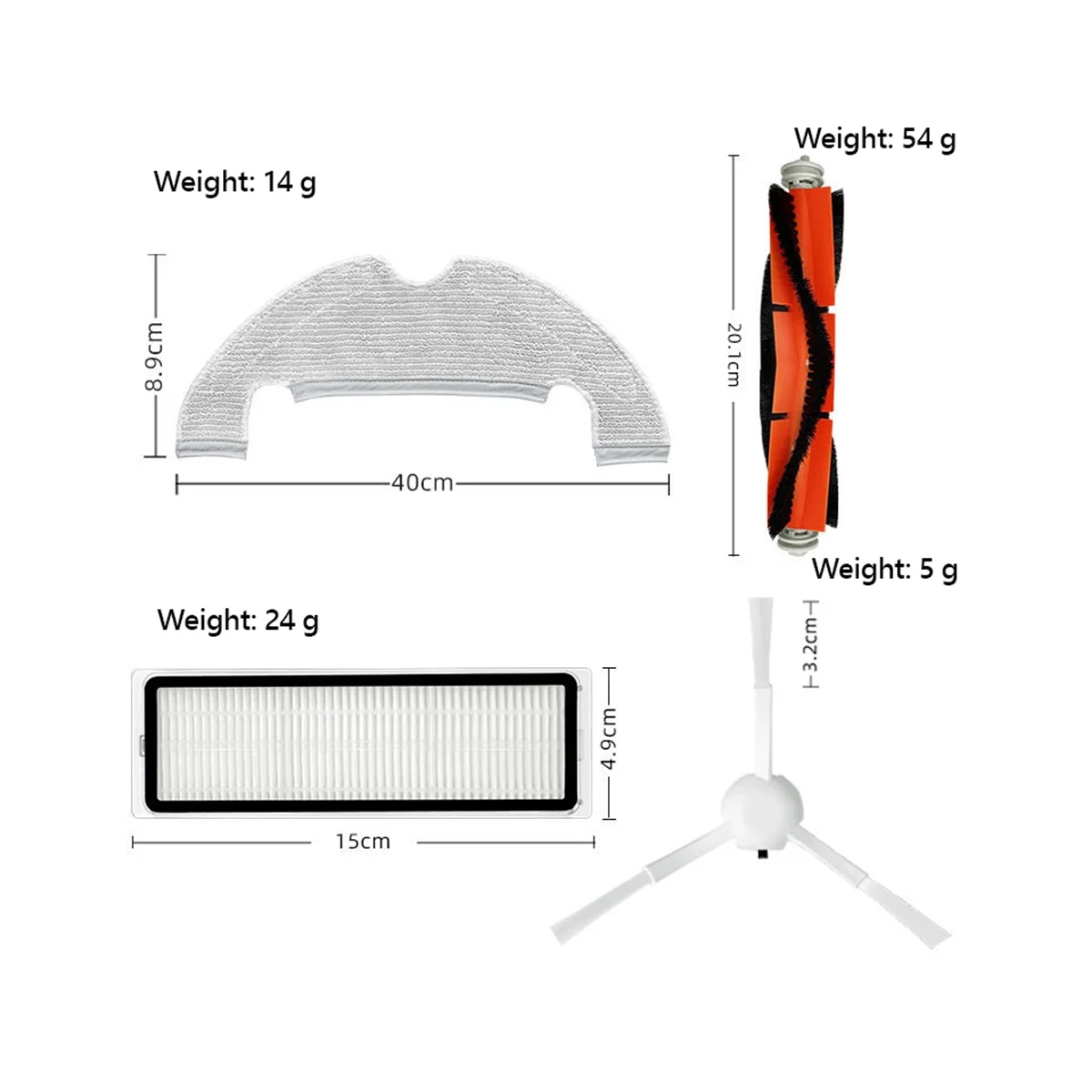 Główna szczotka boczna filtr HEPA ścierka do mopa akcesoria zamienne części do zestawów STYTJ05ZHM odkurzacz