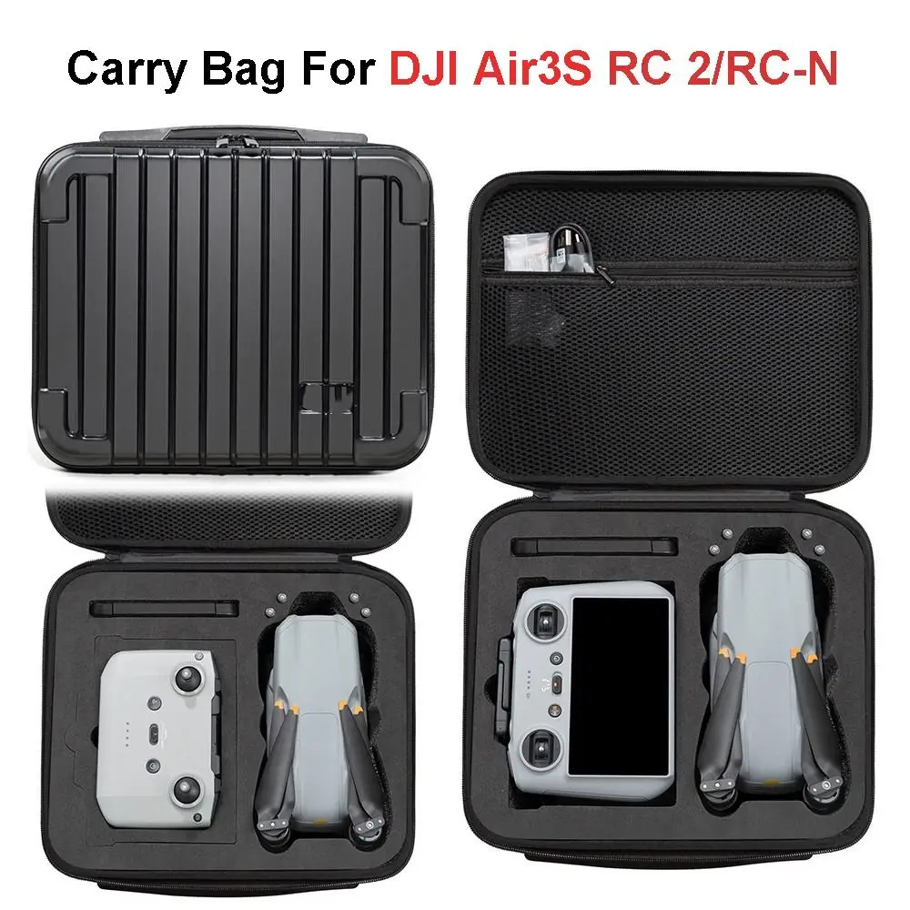 DJI Air 3S Portable EVA Hard EVA Storage Bag Hard Shell Waterproof Handbag Drop-resistant Shockproof Drone Carrying Case