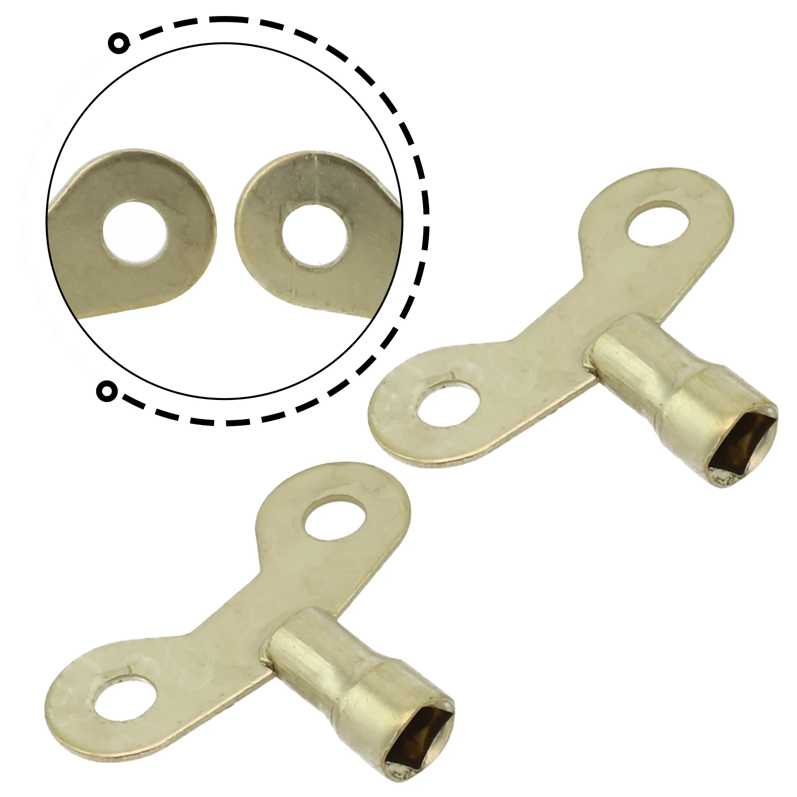 2pcs Radiator Faucet Key Bleeding Keys Lumbing Solid Iron Spare Parts Accessories Air Valve Replacement For 6mm Square Spool
