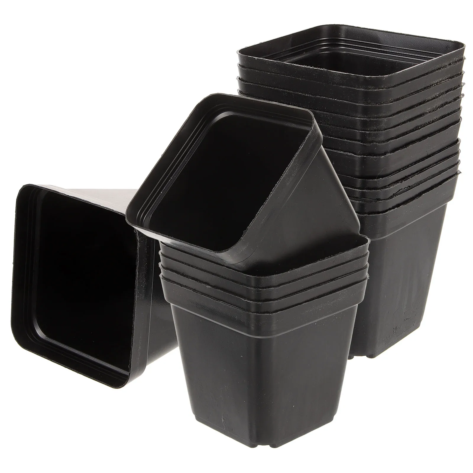 

120pcs Square Plastic Planter Pot With Drainage Deep Succulent Seedling Starter Durable Lightweight Nursery Container For Plants