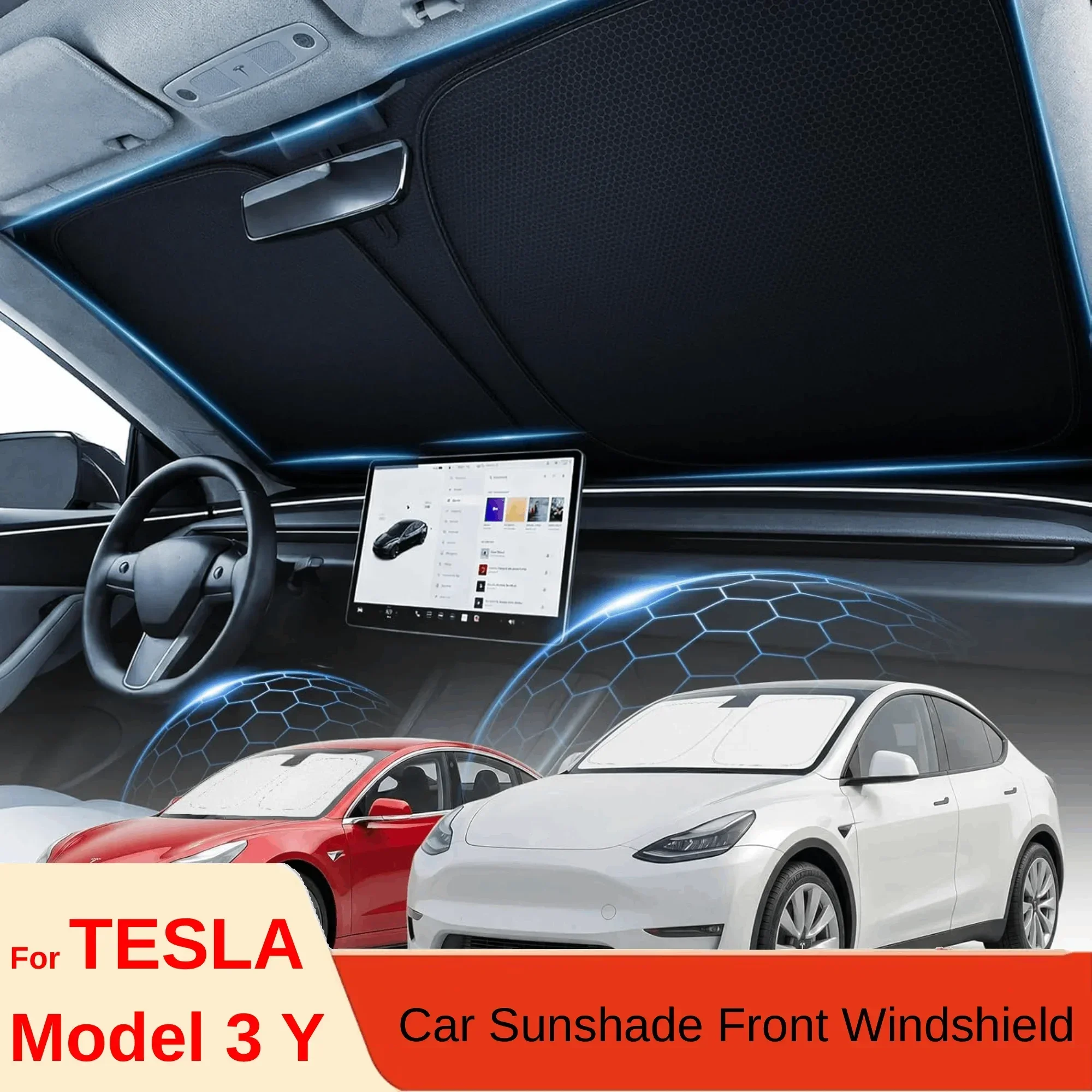 Car Windshield Sun Visor UV-Reflective Sun Shade Cooling Sun Protection Cover Summer Heat Shield Car Privacy