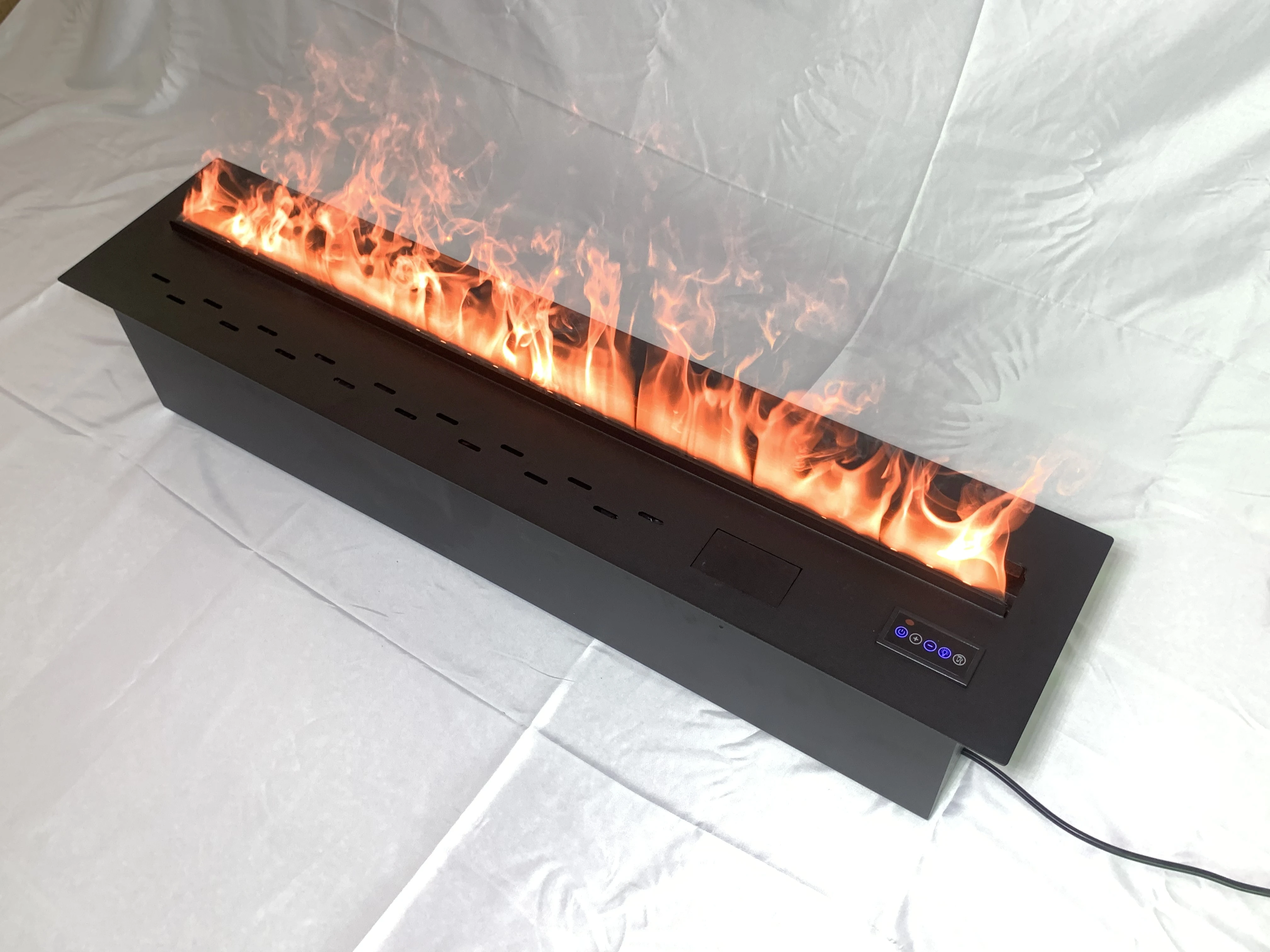 Built-In Steel 1040mm 3D Atomization LED Energy-Saving Electric Fireplace Remote App-Controlled Household Hotel Use