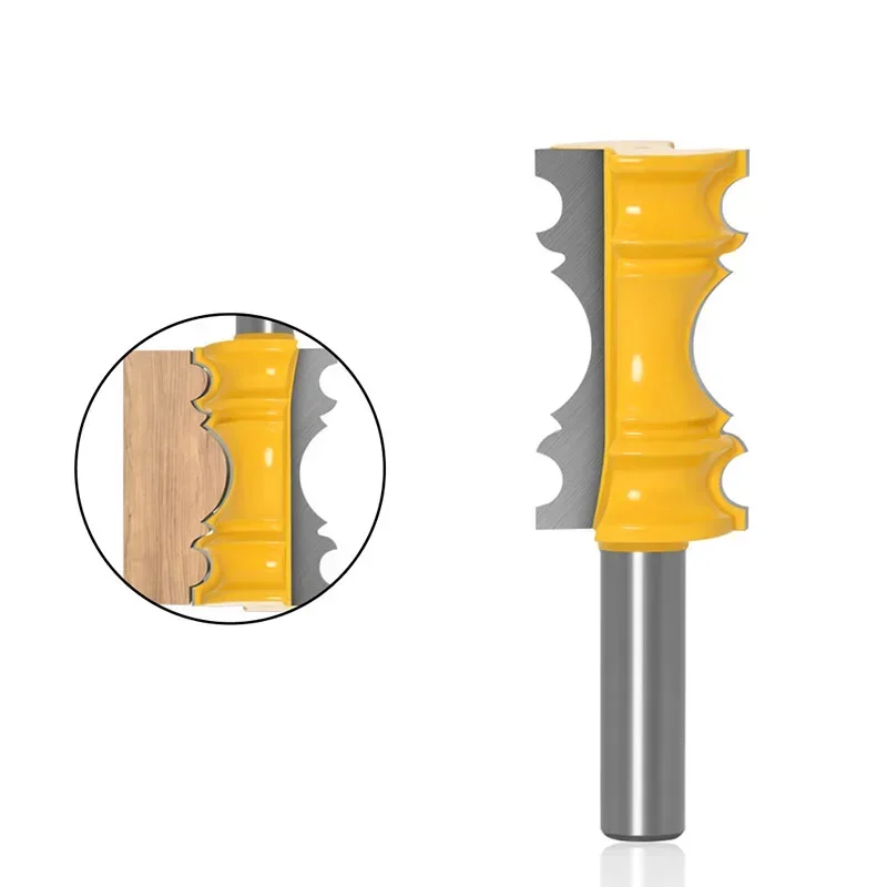 

1pc Large Elaborate Chair Rail Molding Router Bit 1/2" 12mm Shank Line knife Tenon Cutter for Woodworking Tools