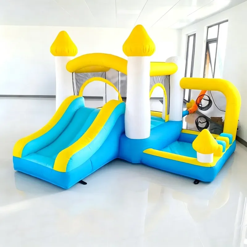 Indoor Inflatable Bounce House Kids Jumping Castle With Slide Outdoor Playground Equipment For Children Home Use Wholesale