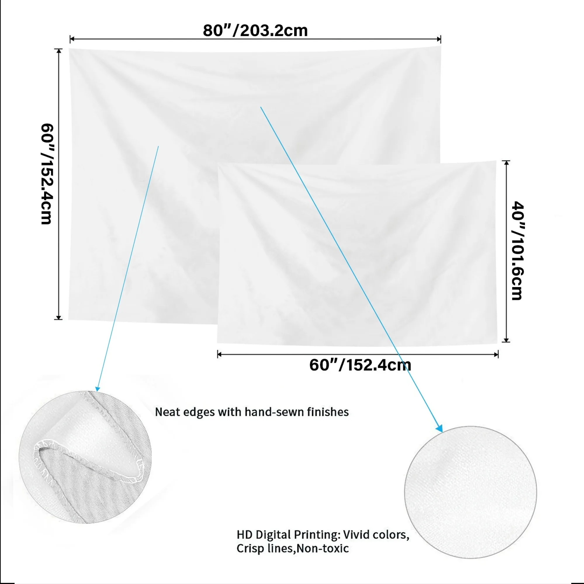 Benutzerdefinierter Boho-Wandteppich – Wandkunst aus weichem Stoff für Schlafzimmer/Hotel, beige Hippie-Dekor