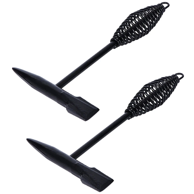 DT15 Welding Chipping Hammer 2-Pack Spring Handle Rust Removal Slag Tapping Tool for Electric Welding Metal Fabrication