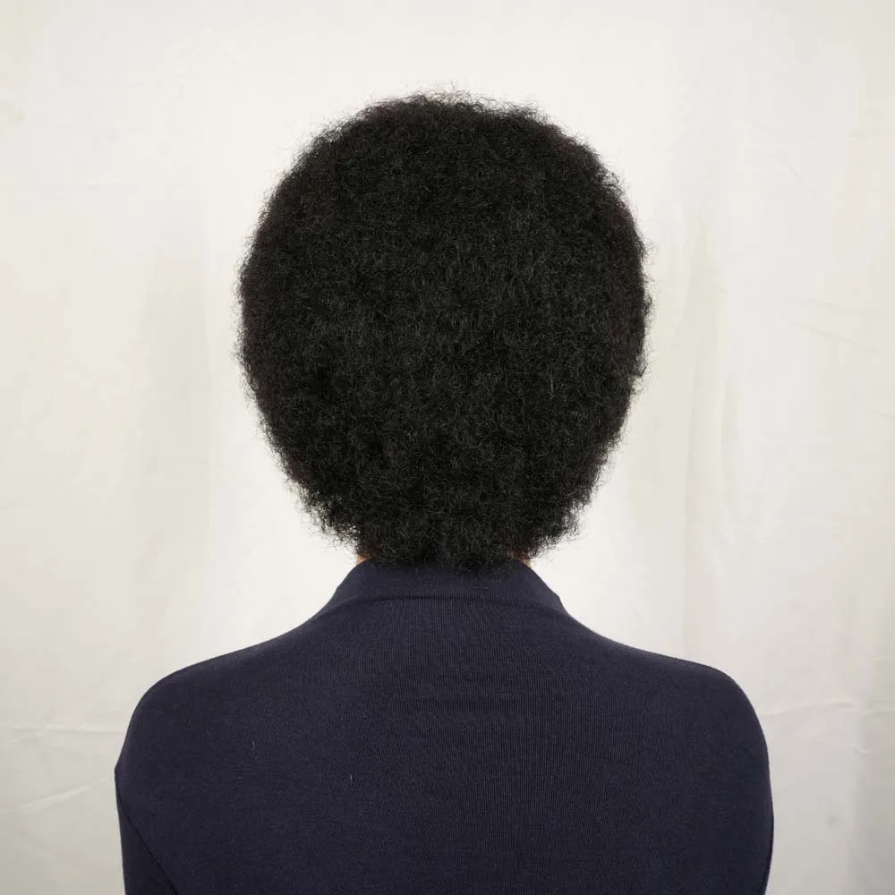 Parrucche per capelli umani corti con taglio pixie riccio afro crespo per le donne Sostituzione dei capelli soffici completamente fatta a macchina dall'aspetto naturale