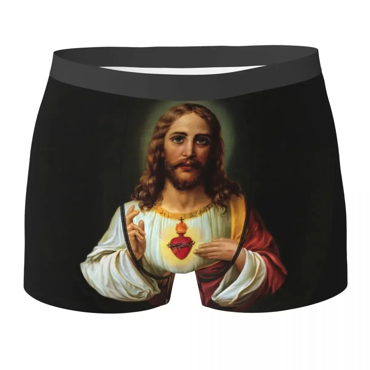 Boxer Underpants Shorts Jesus Biblical References Panties Male Breathable Underwear for Homme Man Boyfriend Gift