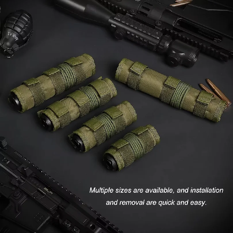 Tactical Suppressor Cover Fire Protection Cover 4/5/6/7/9inch Protective Cases Hunting Shooting Heat Resistant Suppressor Cover