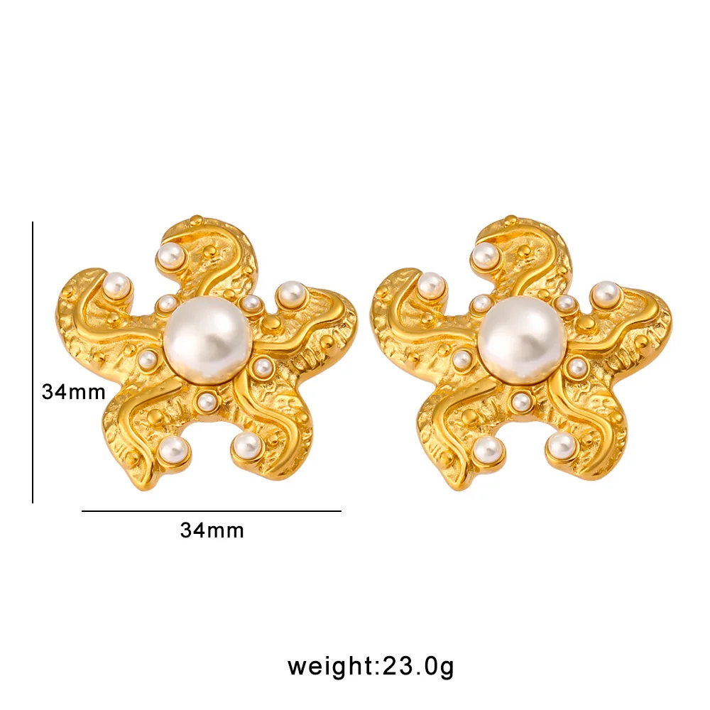 Pendientes florales de moda vintage francesa