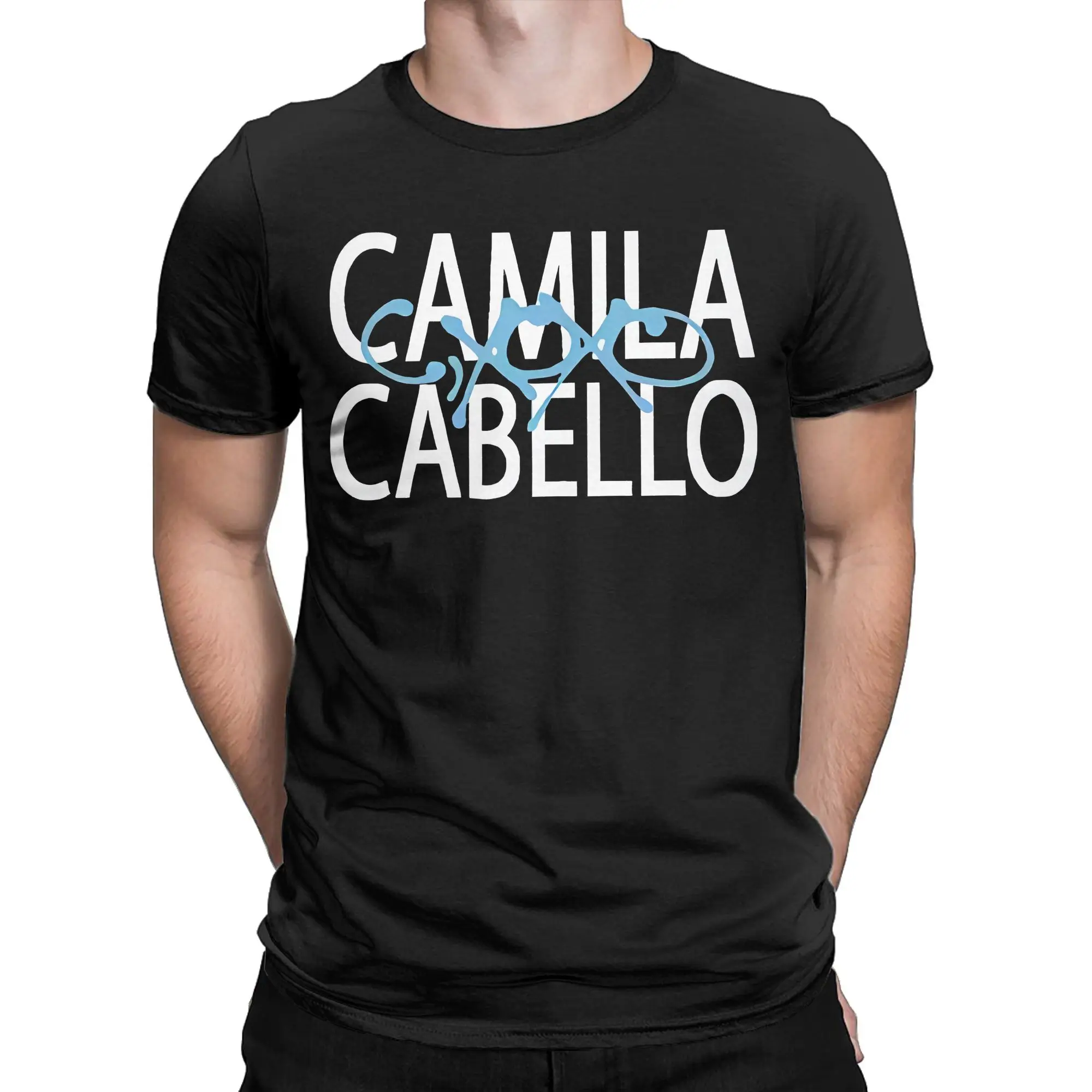 C XOXO Camila Cabello T Shirts for Men Women Pure Cotton Awesome T-Shirt Round Collar  Tees Short Sleeve Tops Original