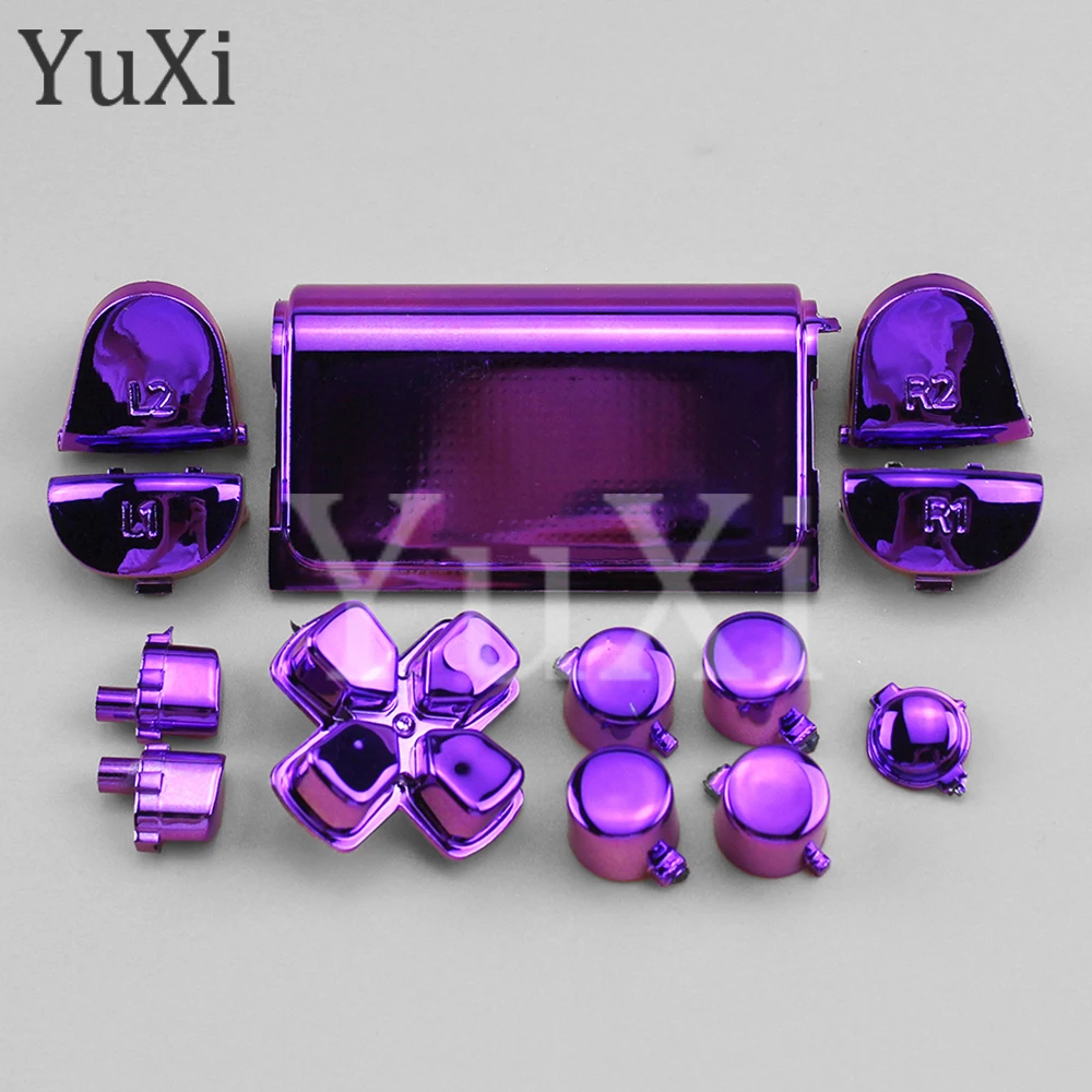 For PS4 R2 L2 R1 L1 Trigger Button D-pad ABXY Keypad Plating