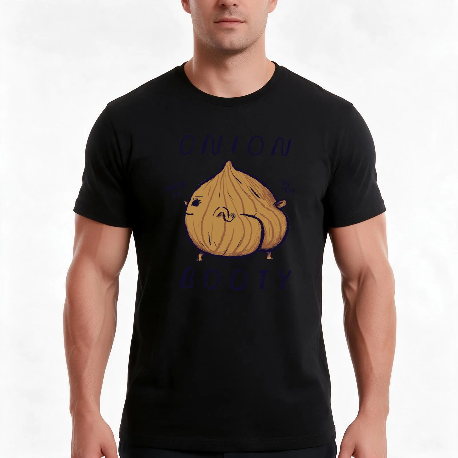 onion booty T-Shirt Summer Casual Cotton Tee Oversized Streetwear Tops Vintage Graphic Print Loose Fit Short Sleeve