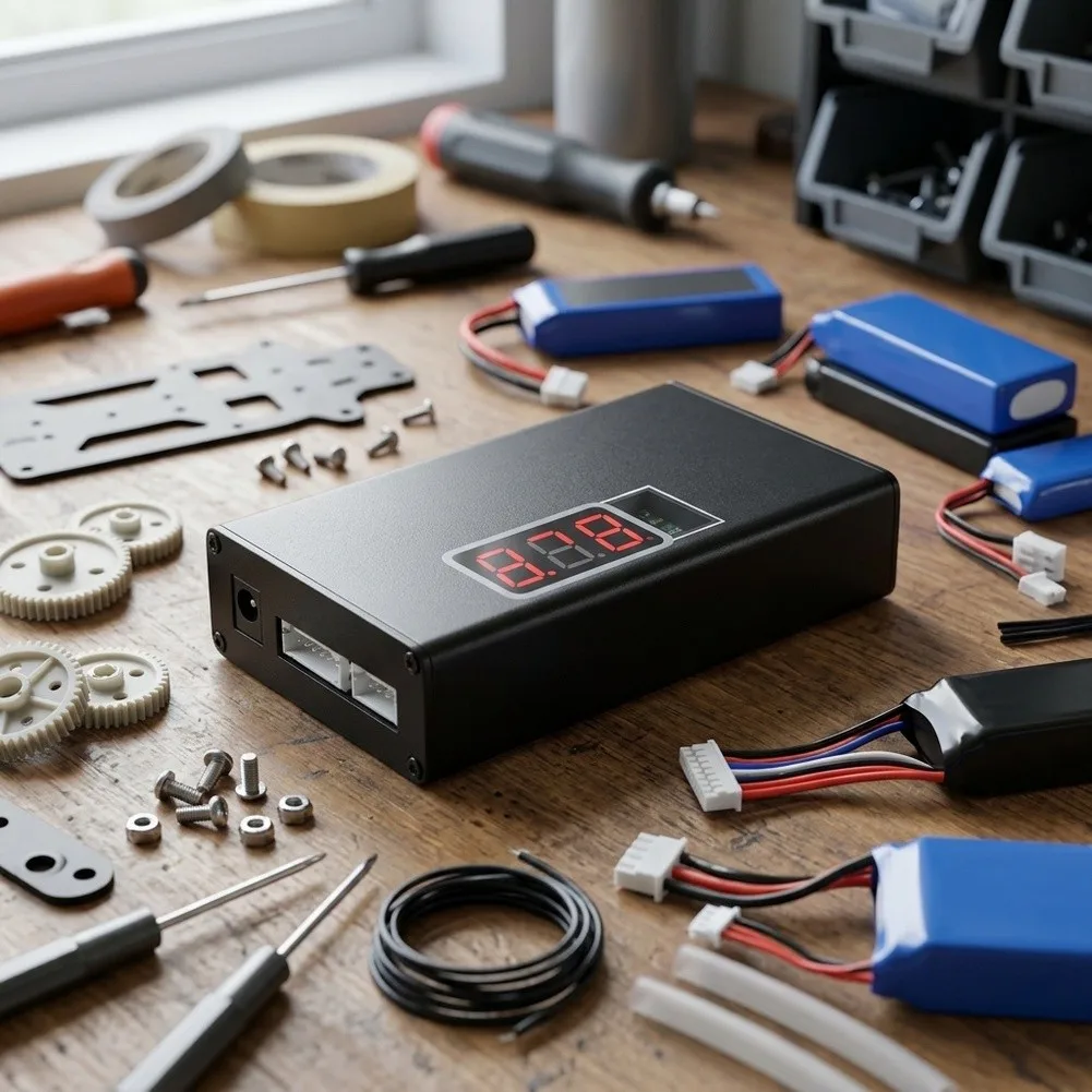 Balanced For LiPo For Charger with Independent Voltage Measurement Capability Fits in Pocket for On-the-Go RC Charging