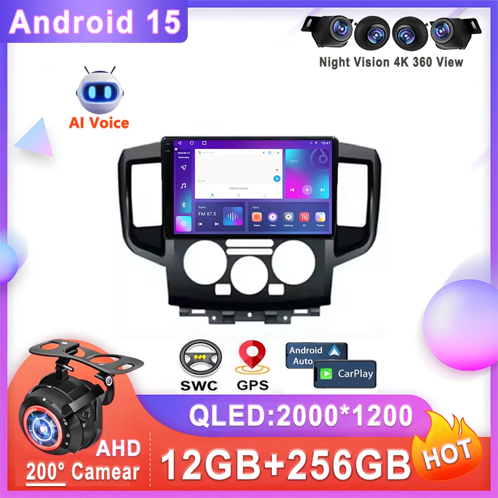 

Для Nissan NV200 2009-2016 Android 15 автомобильная стереосистема с поддержкой рулевого колеса видео Wi-Fi Bluetooth управление GPS мультимедийный плеер