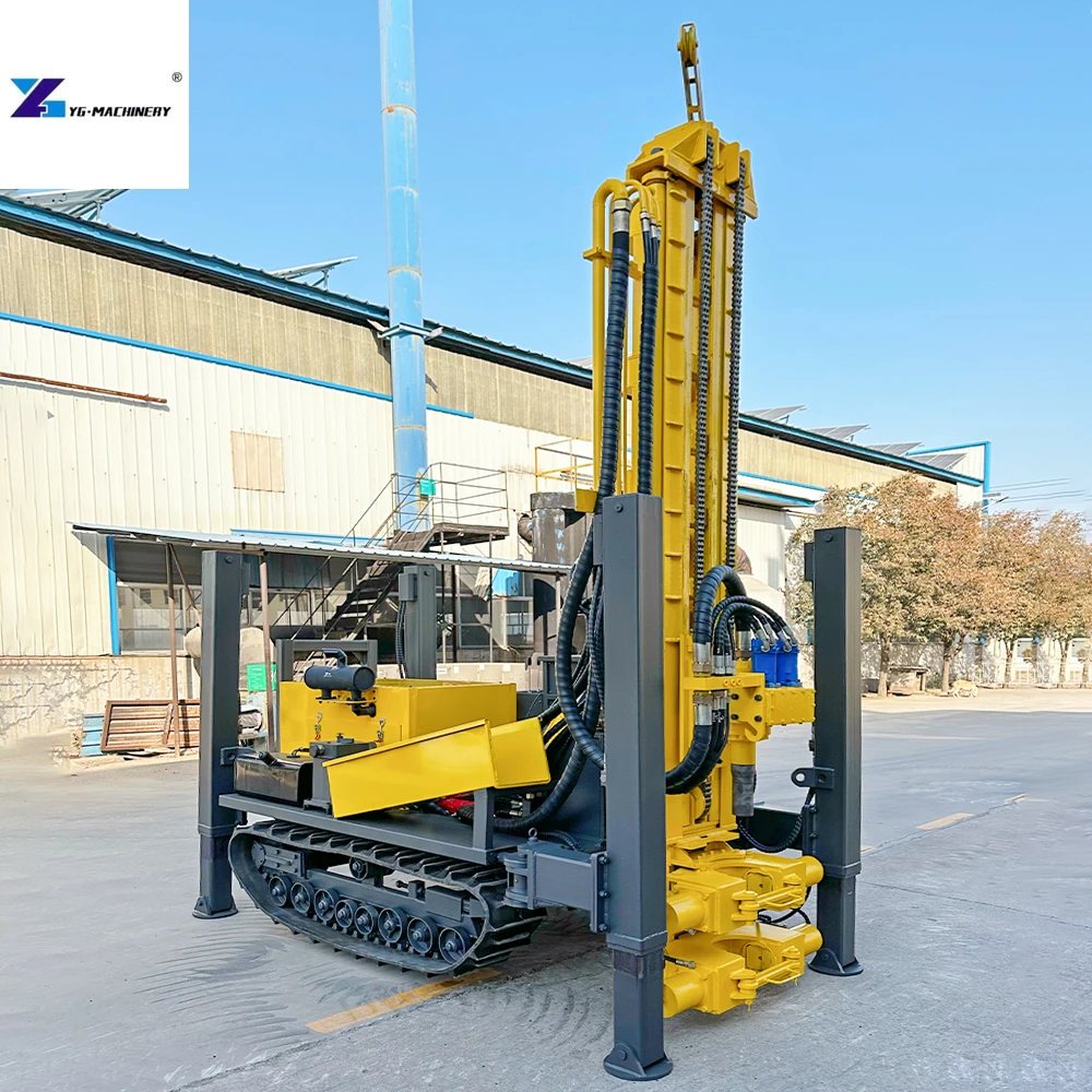 Water Well Drilling Rig - 200m Depth Hard Rock Reverse Circulation Rig With Gripper