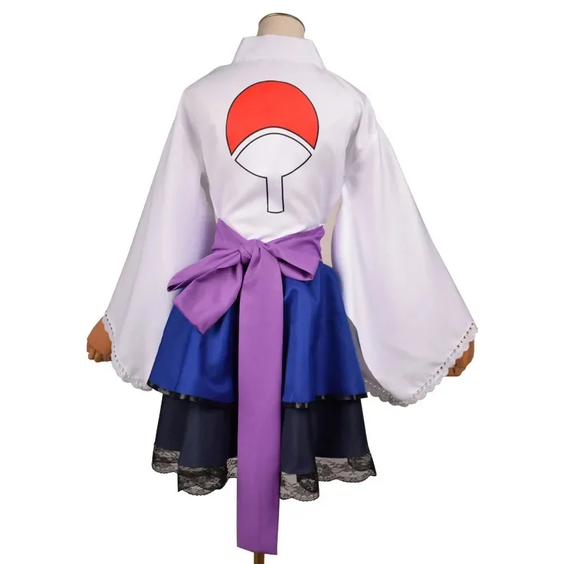 2026 Adult Japanese Kimono Cosplay Kids Akatsuki Cloud Print Uchiha Sasuke hyuga hinata Lolita Costume Dress Women Girls K8MNX view 5