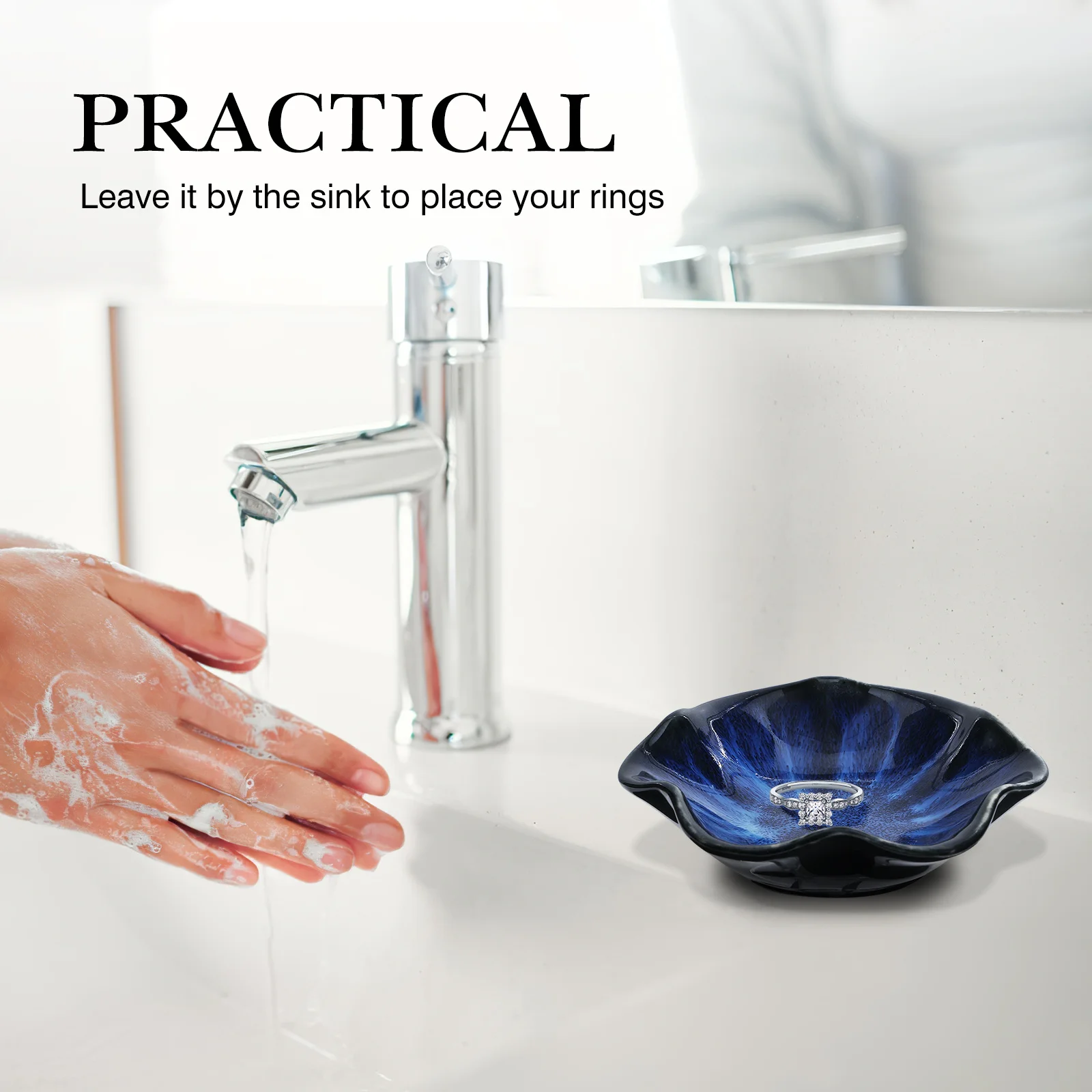 

Jewelry Display Bracelet Organizer Plates Trinkets Rings Lotus Leaf Dish Decorative Tray Bowl Key