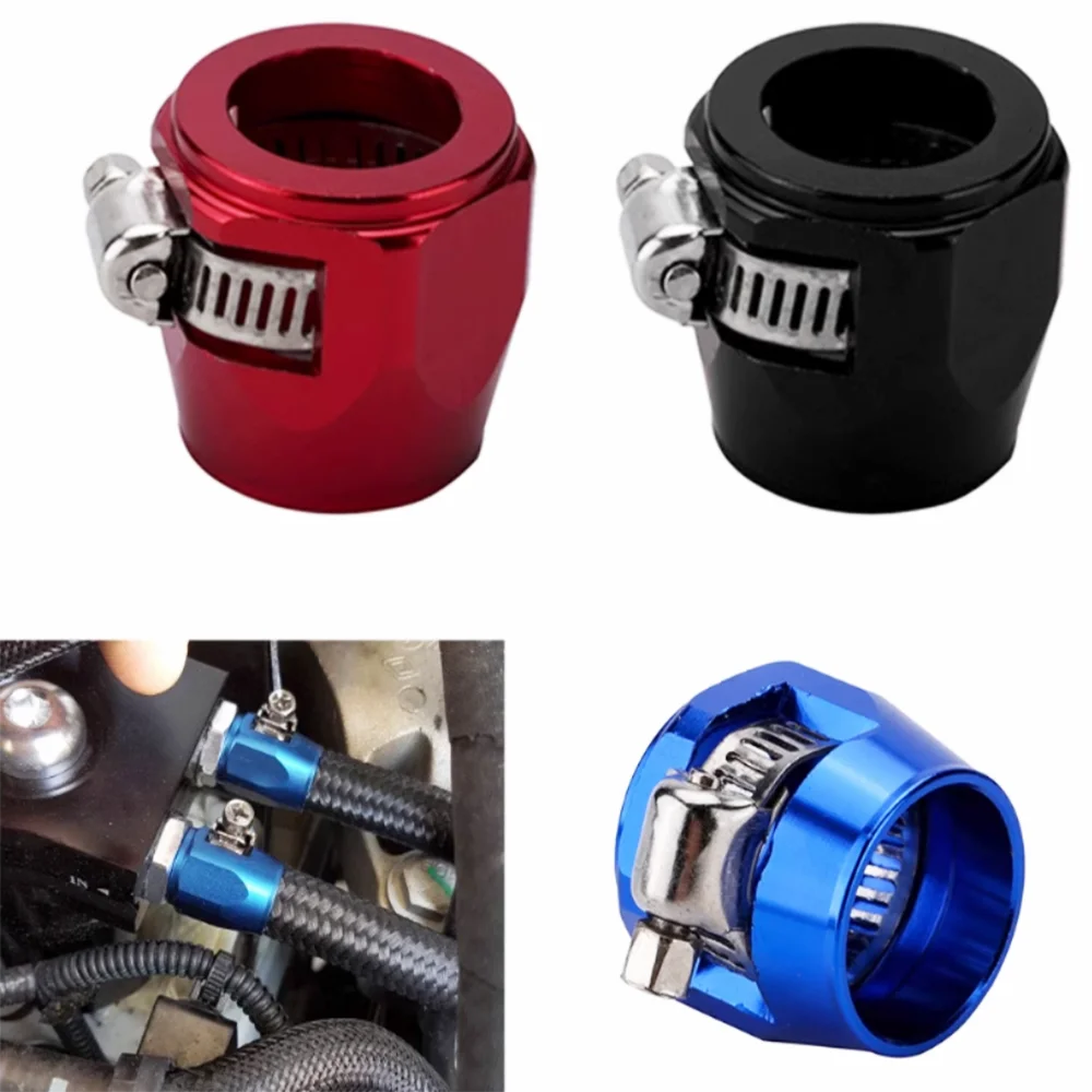 Car modification fuel pipe trimmer clip clip water hose clip fittings oil cooler AN4 AN6 AN8 AN10A N12 oil pipe Black Red Blue