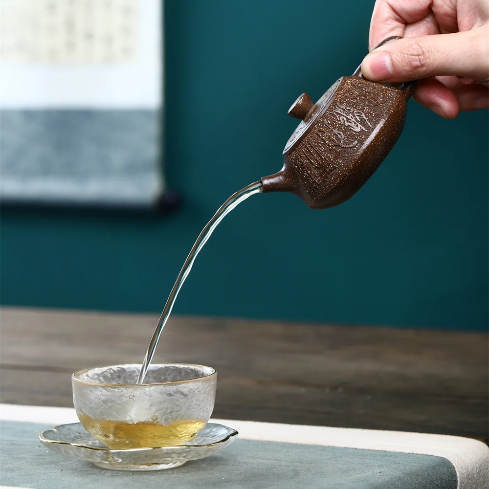 100ml Classic Yixing Purple Clay Teapot Raw Ore Zhu Mud Beauty Teaware Handmade Filter Tea Pot Tradition Zisha Tea Infuser