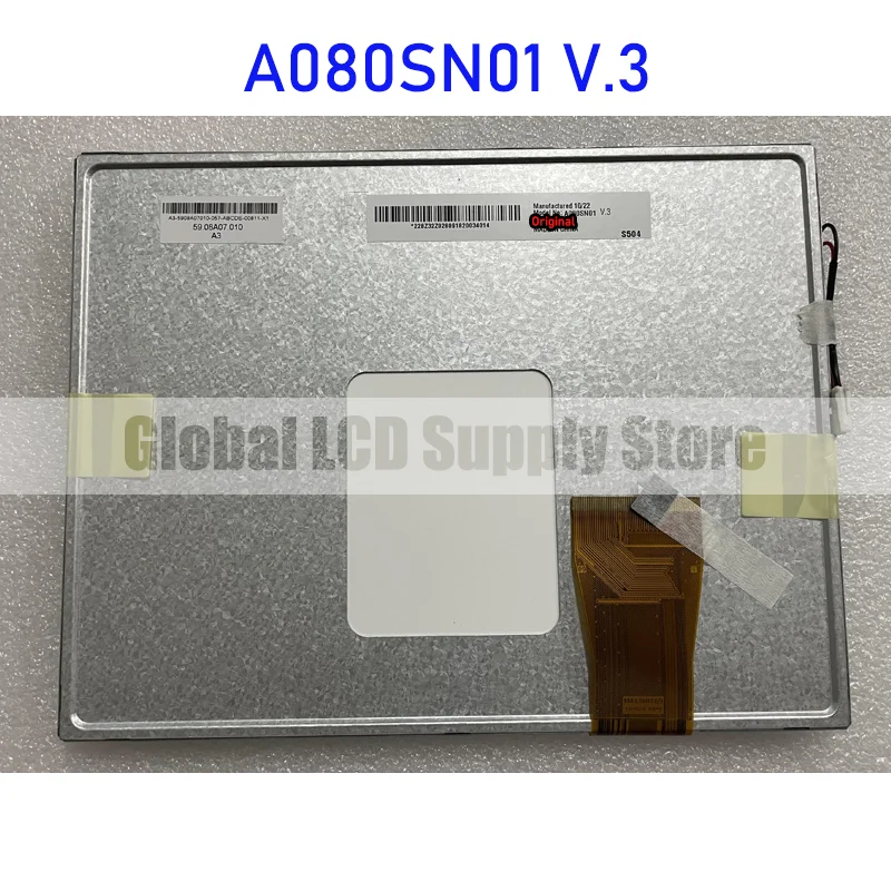 A080SN01 V.3 8.0 Inch LCD Display Screen Panel Original for Auo 60 Pins FPC Brand New and Fast Shipping 100% Tested