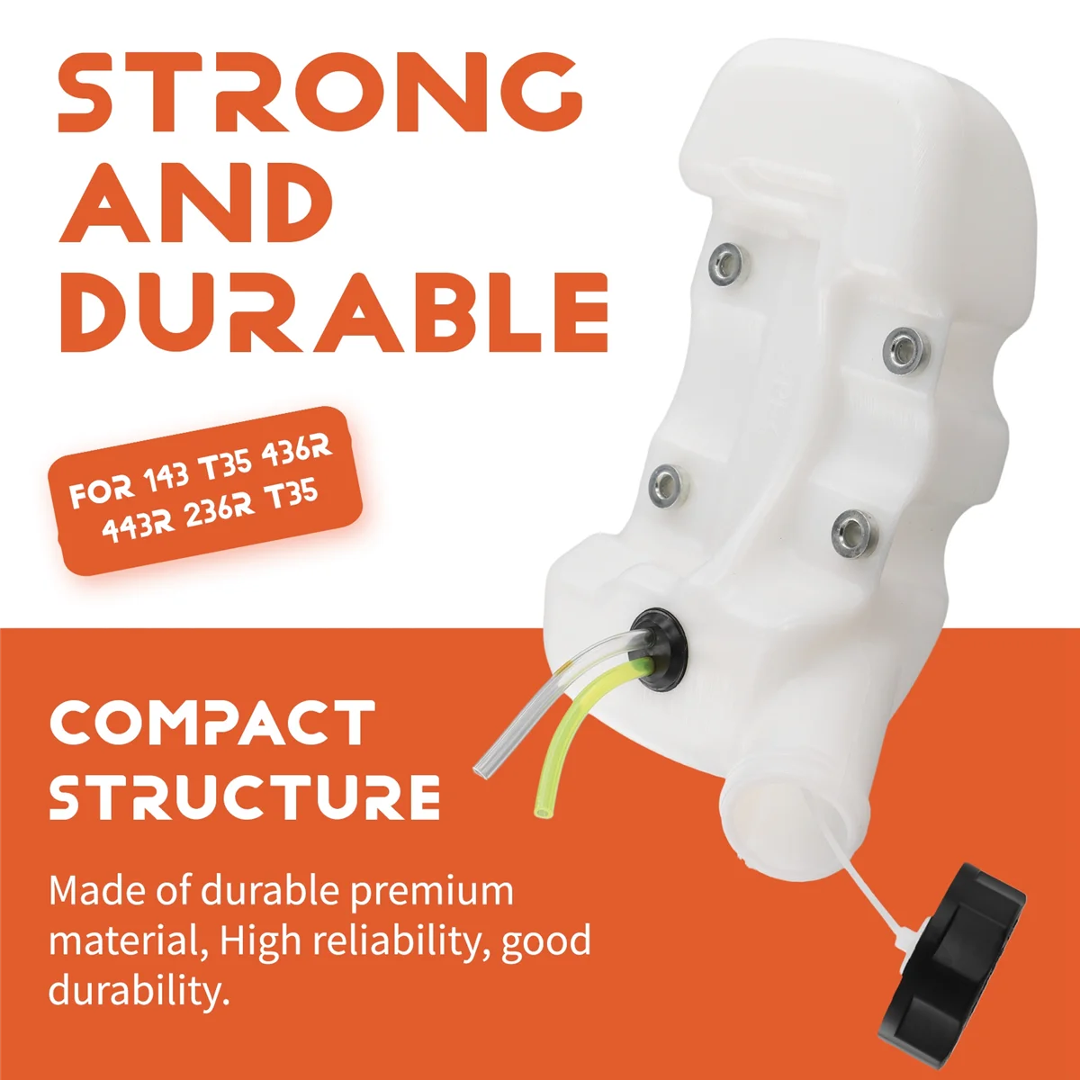 Rakitan tutup tangki bahan bakar sekarang populer untuk BC4310 G4K G45L Husqvarna 143 T35 436R 443R 236R T35 pemotong sikat Pemangkas