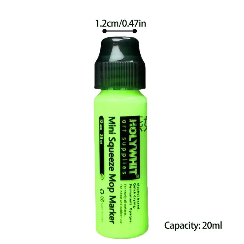 Imagem -06 - Marcador de Graffiti Recarregáveis Marcador de Tinta Acrílica Caneta Signature Fluorescente Suprimentos Graffiti Paint 12 mm 20ml