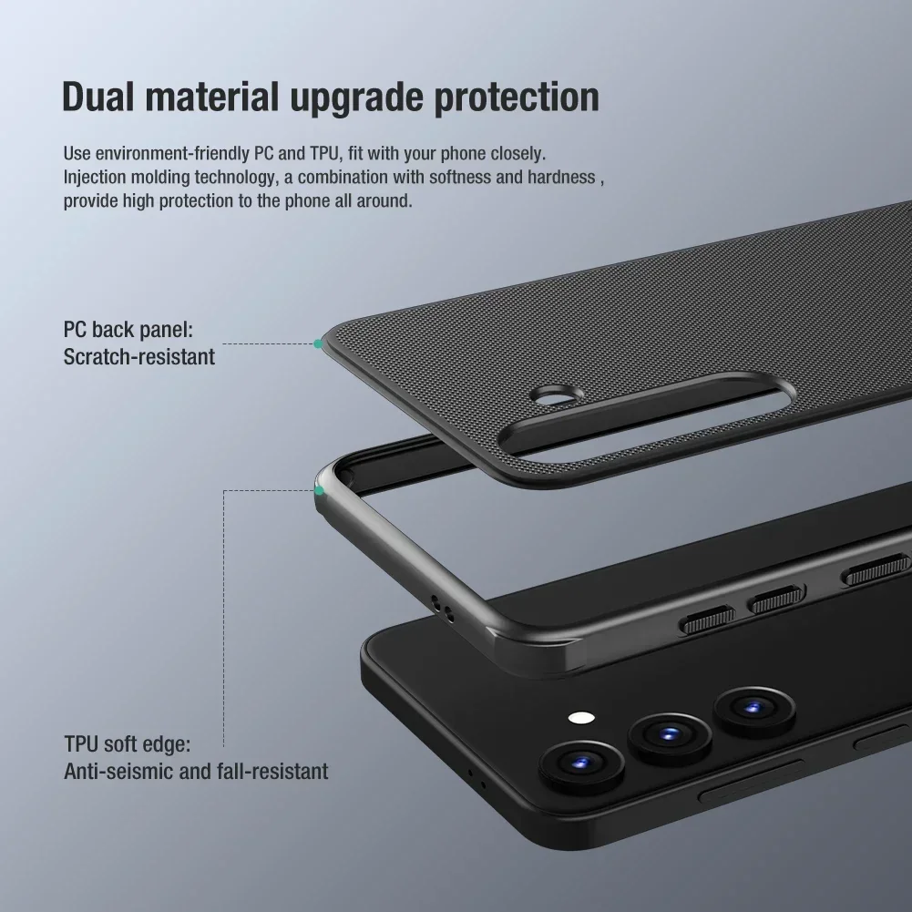 Nillkin super frosted Pro case for Samsung Galaxy S24 plus, Anti-Fingerprint, TPU, PC, protective back cover for Samsung S24+