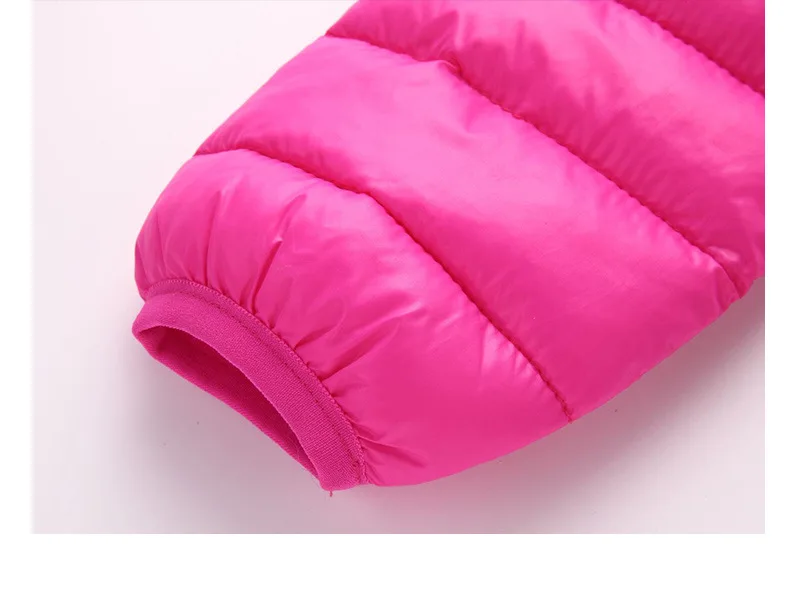 Kinder-Daunenjacke für Jungen und Mädchen für Herbst und Winter, leichte, einfarbige, warme Jacke mit Reißverschluss und Kapuze, Größe 3-14 Jahre. – Detail 18