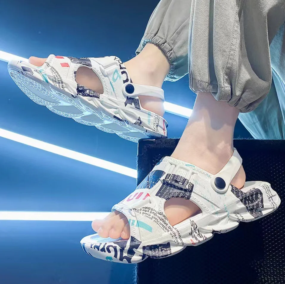 

Men Slippers Summer New EVA Soft-soled Slides Sandals Indoor Outdoor Walking Beach Shoes Flip Flops Mens Light Shoes