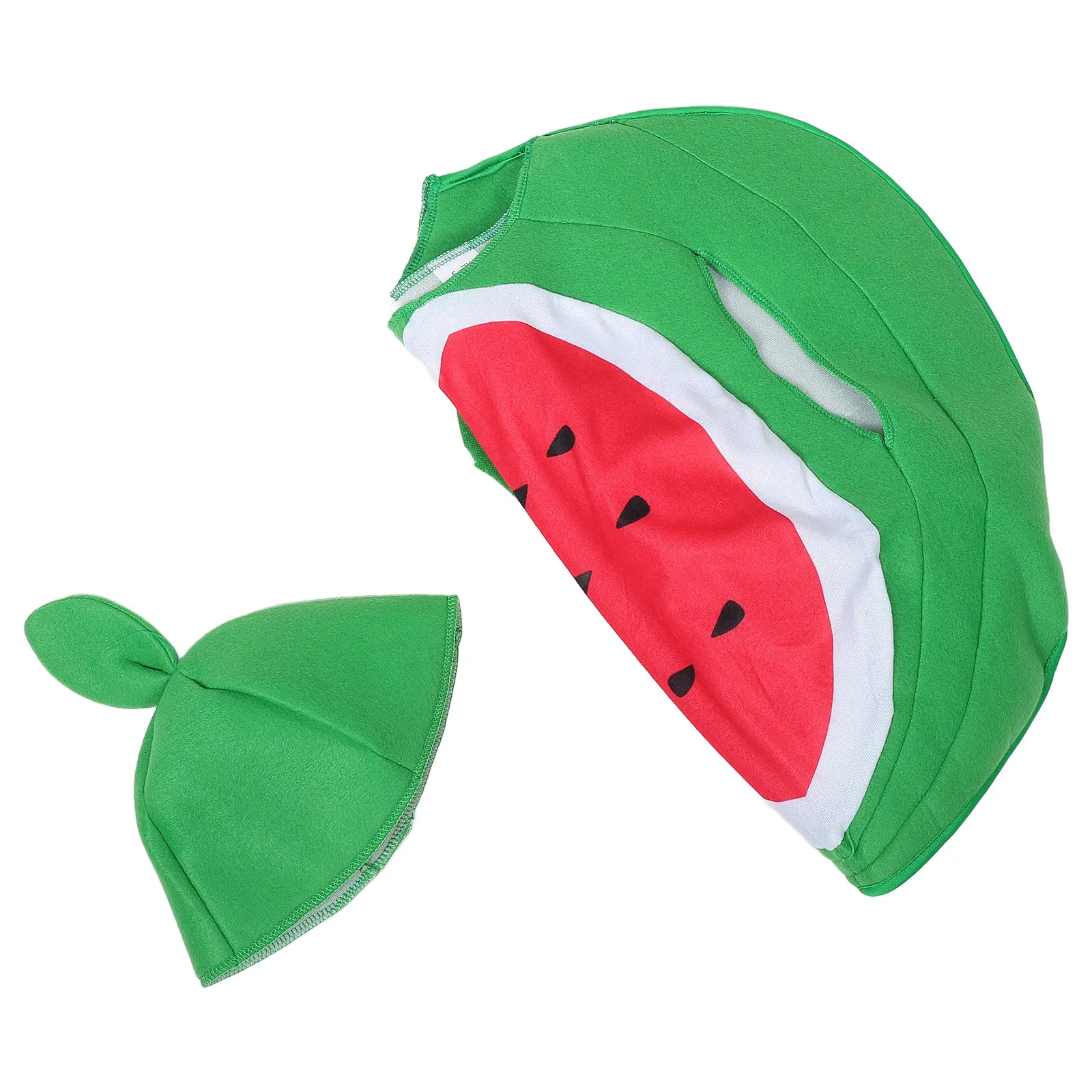 1Set Watermelon Children Performance Costume Fun Vibrant Fruit Dress Up Outfit for Toddlers Kids Birthday Party Dance Recital