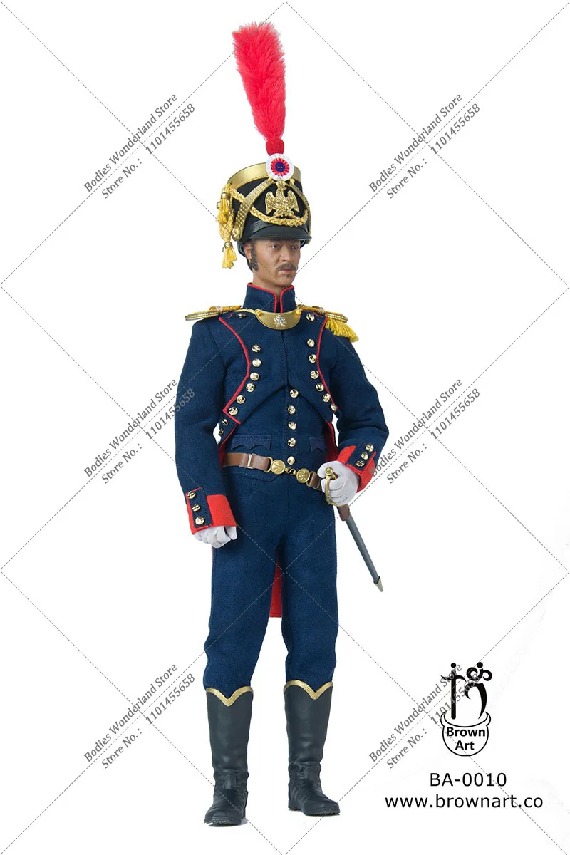 BROWN ART B-A0010 1/6 Scale Collectible Napoleon's Royal Guard Artillery Officer 12Inch Male Solider Action Figure Model Toys