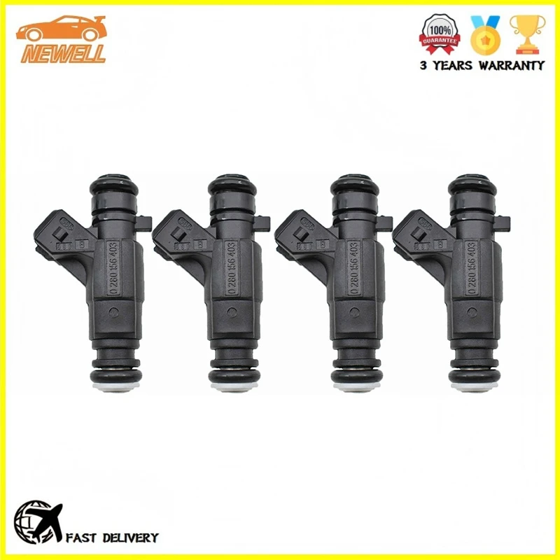 4pcs 0280156403 032906031R Fuel Injector For VOLKSWAGEN Golf Polo Saveiro Voyage CrossFox Flex 1.6