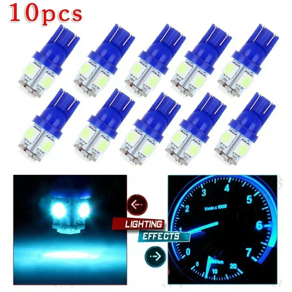 10pcs/set Car Light 194 168 2825 For Toyota  LED Wedge Dashboard Gauge Cluster Light Bulb Ice Blue LED Light Car Reading