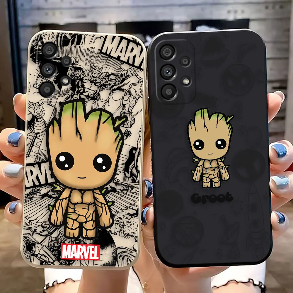 

Marvel Cartoon Baby Groot Cover Phone Case For Samsung Galaxy A73 A72 A71 A54 A53 A52 A51 A42 A34 A33 A32 A31 A24 A23 A21S Case