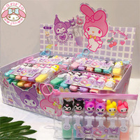 Sanrio Marker Highlighter Cartoon Kuromi 6/36pcs Creative Modeling Graffiti Handheld Pen Key Marker Student Stationery Wholesale