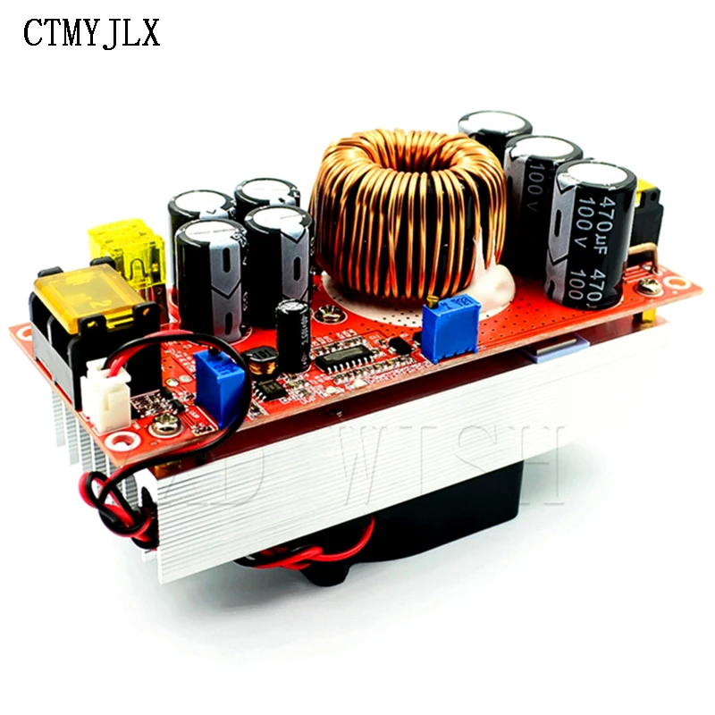 1200W / 1800W 25A DC DC Voltage Converter Boost Adjustable Module DC-DC 10V -60V to 12V-90V Step Up Power Supply Regulator